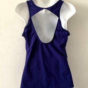 NEW ACTIVEWEAR CUTOUT BACK TANK TOP SWIM COVER YOGA RUNNING WORKOUT